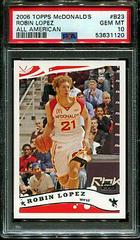 Robin Lopez #B23 Basketball Cards 2006 Topps McDonald's All American Prices