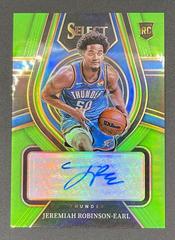 Jeremiah Robinson Earl [Green Prizm] Basketball Cards 2021 Panini Select Rookie Signatures Prices