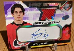 Seth Jarvis [Spectrum] #SJ Hockey Cards 2021 SPx Rookie Auto Jersey Prices