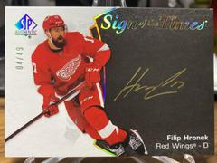 Filip Hronek [Black Gold Ink] #SOTT-FH Hockey Cards 2021 SP Authentic Sign of the Times Autographs Prices