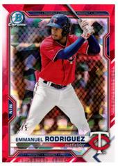 Emmanuel Rodriguez [Red] #BDC-55 Baseball Cards 2021 Bowman Draft Sapphire Prices