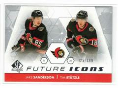 Jake Sanderson, Tim Stutzle #FI-21 Hockey Cards 2022 SP Authentic Future Icons Prices