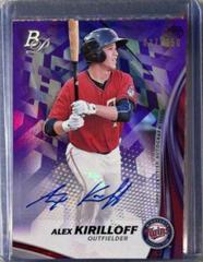 Alex Kirilloff [Purple] Baseball Cards 2017 Bowman Platinum Top Prospects Autographs Prices