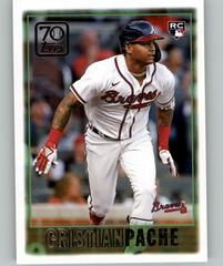 Cristian Pache Baseball Cards 2021 Topps Update 70 Years of Baseball Prices