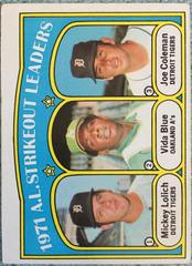 AL Strikeout Leader [M. Lolich, V. Blue, J. Coleman] #96 Baseball Cards 1972 Topps Prices