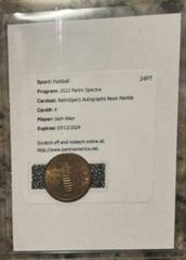 Josh Allen [Marble] Football Cards 2022 Panini Spectra RetroSpect Autographs Prices