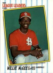 Willie McGee #29 Baseball Cards 1987 Fleer League Leaders Prices