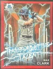 Max Clark [Red] #TT-10 Baseball Cards 2023 Bowman Draft Transformative Talent Prices