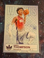 Amen Thompson [Ruby] #12 Basketball Cards 2023 Panini Court Kings Works in Progress Prices