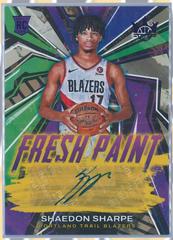 Shaedon Sharpe [Sapphire] #FP-SSP Basketball Cards 2022 Panini Court Kings Fresh Paint Autographs Prices