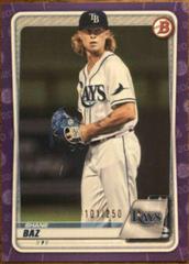 Shane Baz [Purple] #BD-10 Baseball Cards 2020 Bowman Draft Prices