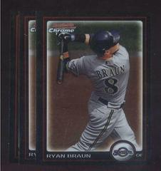 Ryan Braun #1 Baseball Cards 2010 Bowman Chrome Prices