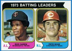 Batting Leaders [R. Carew, P. Rose] Baseball Cards 1974 Topps Prices