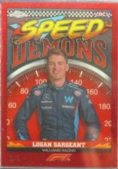 Logan Sargeant [Red Refractor] #SD-LS Racing Cards 2023 Topps Chrome Formula 1 Speed Demons Prices