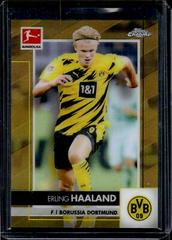 Erling Haaland [Gold Refractor] Soccer Cards 2020 Topps Chrome Bundesliga Prices