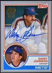 Davey Johnson [Silver] #83FF-DJ Baseball Cards 2022 Topps Archives 1983 Fan Favorites Autographs Prices