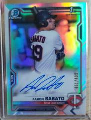 Aaron Sabato [Refractor] #CPA-AS Baseball Cards 2021 Bowman Chrome Prospect Autographs Prices