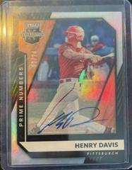 Henry Davis [Prime Numbers Signature A] Baseball Cards 2021 Panini Elite Extra Edition Prices