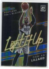 Damian Lillard [Blue] Basketball Cards 2021 Panini Donruss Optic Light It Up Prices