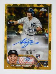 Anthony Volpe [Gold] #AC-AV Baseball Cards 2023 Topps Chrome Update Autographs Prices