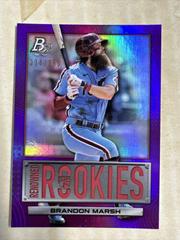 Brandon Marsh [Purple] #RR-1 Baseball Cards 2022 Bowman Platinum Renowned Rookies Prices