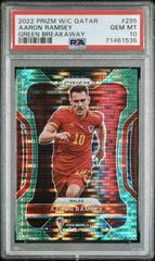 Aaron Ramsey [Breakaway Green] Soccer Cards 2022 Panini Prizm World Cup Prices