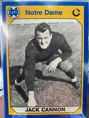 Jack Cannon Football Cards 1990 Notre Dame Collegiate Collection Prices