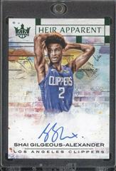 Shai Gilgeous Alexander [Jade] Basketball Cards 2018 Panini Court Kings Heir Apparent Autographs Prices