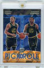 Jonathan Kuminga, Stephen Curry [Blue Ice] #5 Basketball Cards 2021 Panini Contenders Optic Pick n Roll Prices