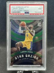 LeBron James [Green] #12 Basketball Cards 2022 Panini Donruss Optic Star Gazing Prices