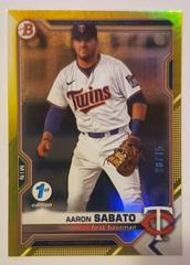 Aaron Sabato [Yellow Foil] #BD-163 Baseball Cards 2021 Bowman Draft 1st Edition Prices