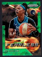 Odyssey Sims [Prizm Green Ice] Basketball Cards 2020 Panini Prizm WNBA Fearless Prices