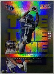 A. J. Brown [Gold Zone] Football Cards 2022 Panini Score Toe the Line Prices