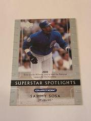 Sammy Sosa #107 Baseball Cards 2002 Upper Deck Ovation Prices