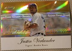 Justin Verlander [Gold Refractor] Baseball Cards 2007 Finest Rookie Moments Prices