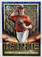 Gunnar Henderson [Blue] Baseball Cards 2023 Bowman Chrome Iconic Prices