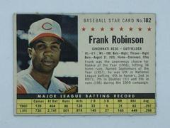 Frank Robinson [Perforated] #182 Baseball Cards 1961 Post Cereal Prices