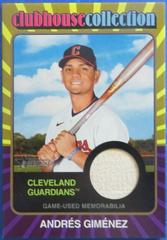 Andres Gimenez [Gold] #CCR-AG Baseball Cards 2024 Topps Heritage Clubhouse Collection Relic Prices