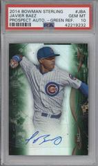 Javier Baez [Green Refractor] Baseball Cards 2014 Bowman Sterling Prospect Autograph Prices
