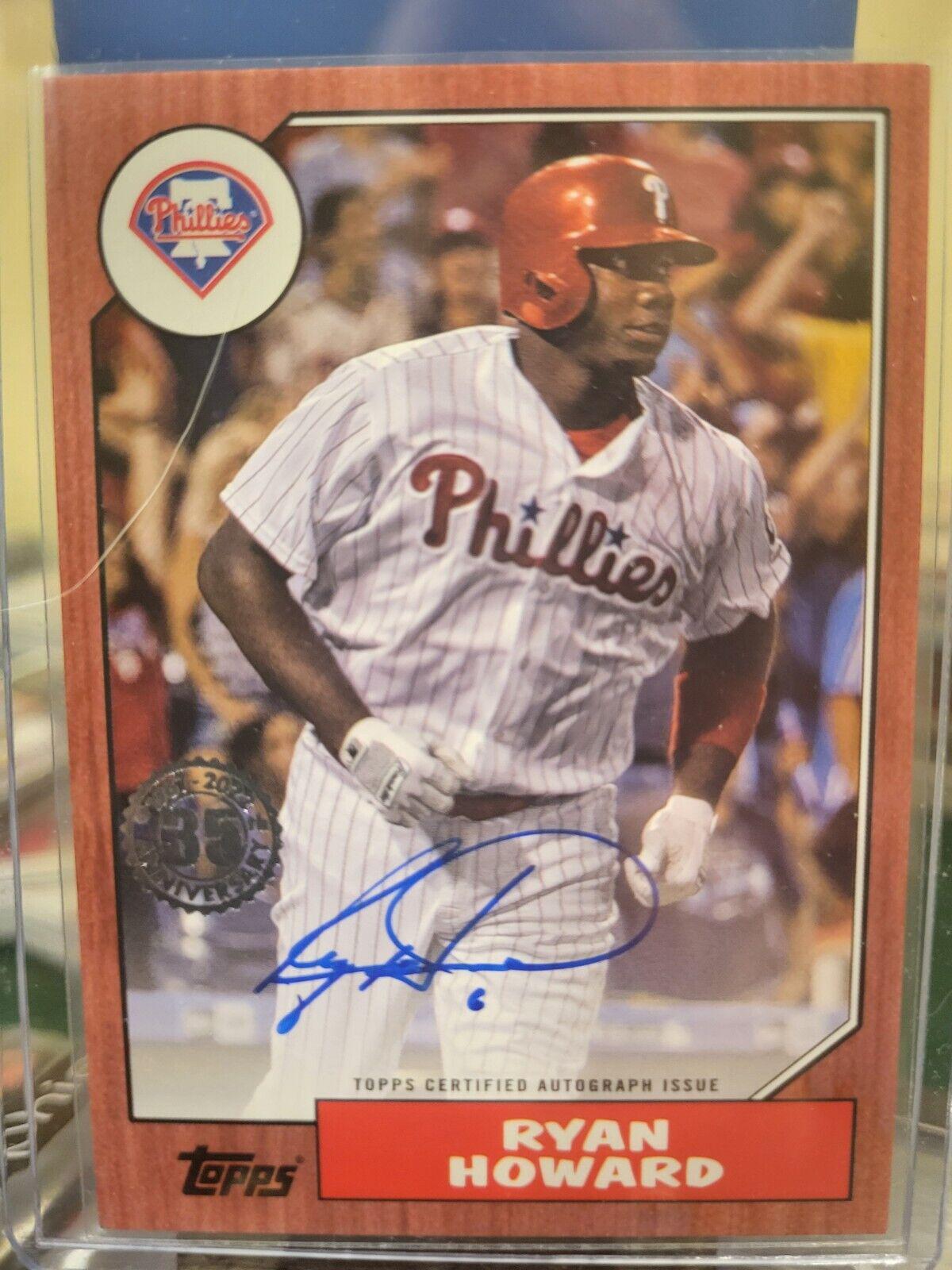 Ryan Howard [Red] #87BA-RH Prices | 2022 Topps 1987 Autographs ...
