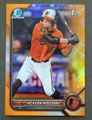 Jackson Holliday [Orange] #BD-168 Baseball Cards 2022 Bowman Draft Prices