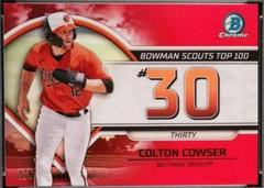 Colton Cowser [Red] #BTP-30 Baseball Cards 2023 Bowman Scouts Top 100 Prices