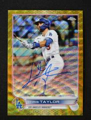 Chris Taylor [Gold Wave] #CVA-CT Baseball Cards 2022 Topps Chrome Veteran Autographs Prices