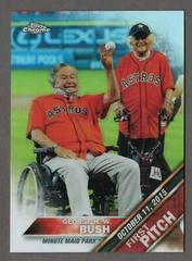 George H. W. Bush Baseball Cards 2016 Topps Chrome First Pitch Prices