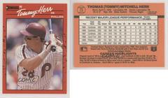 Tommy Herr #75 Baseball Cards 1990 Donruss Aqueous Test Prices