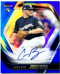 Corbin Burnes [Blue Refractor] Baseball Cards 2019 Topps Finest Firsts Autographs Prices
