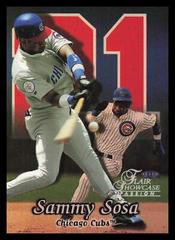Sammy Sosa [Row 2] #2 Baseball Cards 1999 Flair Showcase Prices