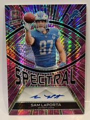 Sam LaPorta [Pink Neon] #12 Football Cards 2023 Panini Spectra Spectral Signature Prices