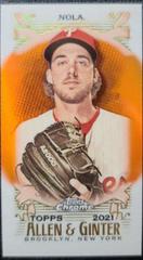 Aaron Nola [Mini Orange Refractor] #215 Baseball Cards 2021 Topps Allen & Ginter Chrome Prices