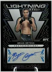Brian Ortega [Blue] #OL-BOR Ufc Cards 2023 Panini Chronicles UFC Obsidian Lightning Strike Signatures Prices